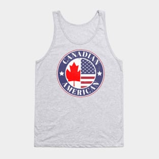 Proud Canadian-American Badge - Canada Flag Tank Top
